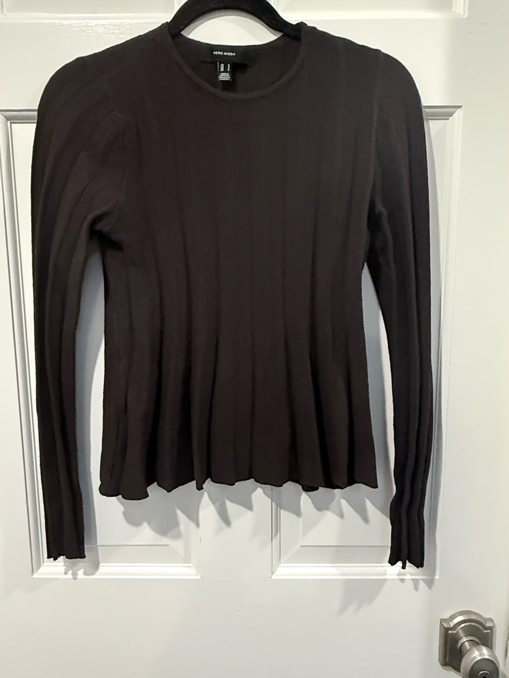 Ladies Vero Moda Brown Pleated Sweater Size Small